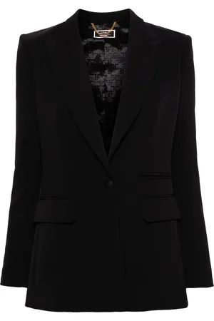 Elisabetta Franchi Single-breasted crepe blazer