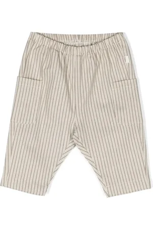 TEDDY & MINOU Halo-stripe straight-leg trousers