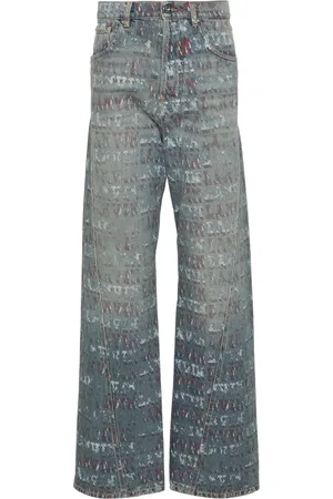 Lanvin X Future logo-print jeans