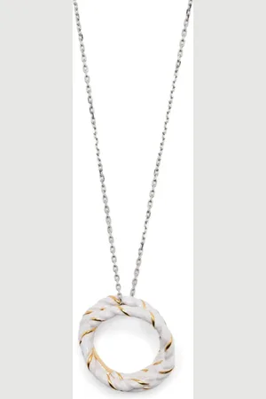 Maison Margiela Laces circular-pendant necklace