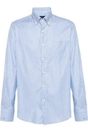 Paul & Shark Logo-embroidered striped shirt