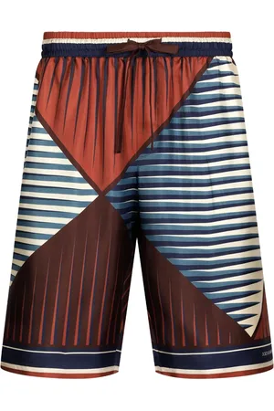 Dolce & Gabbana Geometric-print silk shorts