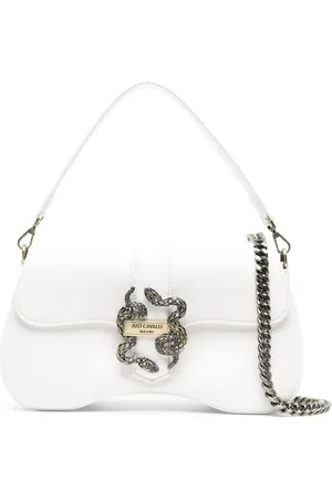 Roberto Cavalli Faux-leather metallic-snake shoulder bag