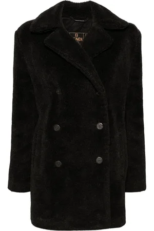 Fendi 2000s double-breasted plush coat