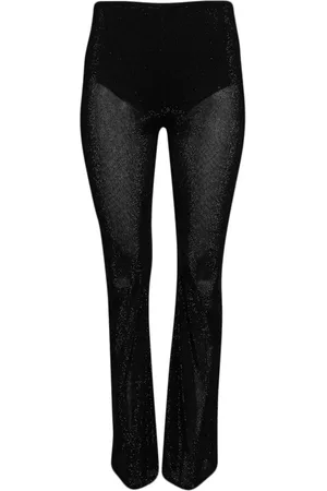 Alexander Wang Metallic-threading bootcut trousers