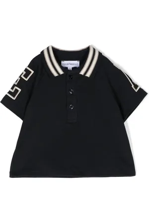 Emporio Armani Stripe-edge cotton polo shirt