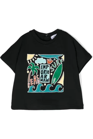 Emporio Armani Graphic-print cotton T-shirt