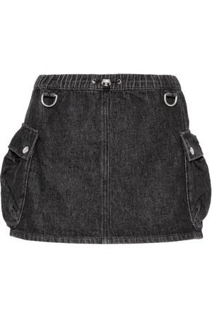 COPERNI Denim cargo miniskirt