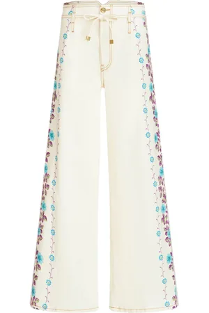 Etro Floral-print wide-leg jeans