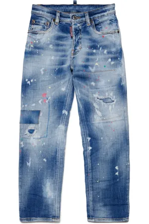 Dsquared2 Logo-embroidered straight-leg jeans
