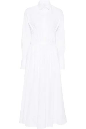 Patou Elasticated-waist cotton maxi dress