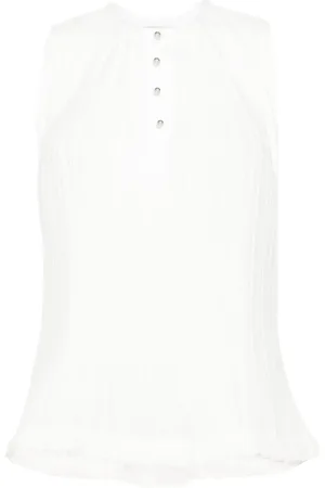 Lanvin Sleeveless plissé top