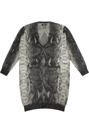 AMIRI Snakeskin-print V-neck cardigan