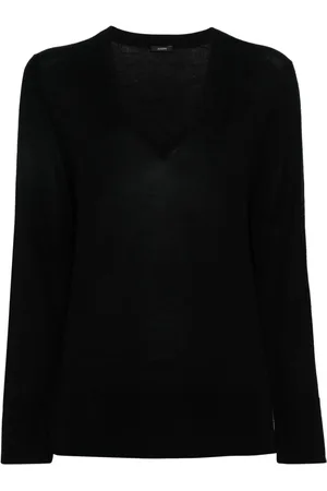 Joseph V-neck long-sleeve jumper