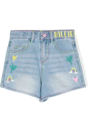 Billieblush Embroidered-motif denim shorts