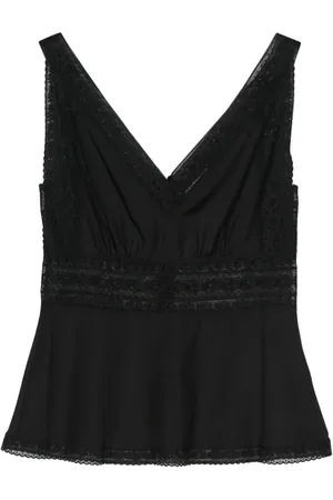 P.A.R.O.S.H. Lace-detail sleeveless blouse