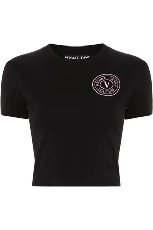 VERSACE V-Emblem glittered T-shirt
