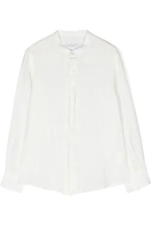 Paolo Pecora Band-collar linen shirt