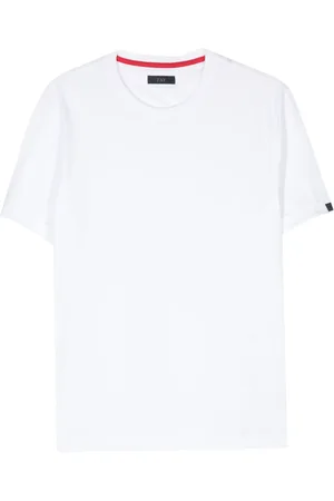 FAY Logo-patch cotton T-shirt
