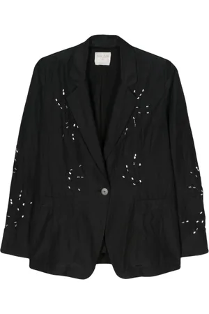 FORTE FORTE Rhinestone-embellished single-breasted blazer