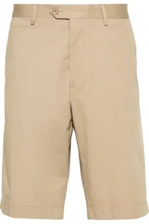 Etro Pegaso-embroidery pressed-crease shorts