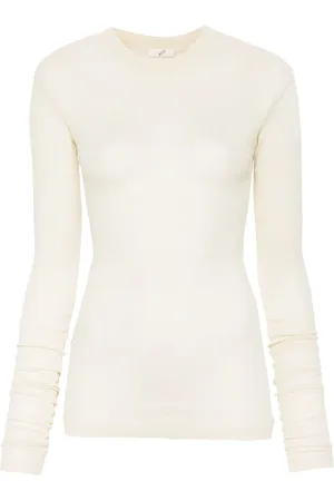 BITE Ribbed semi-sheer organic cotton T-shirt