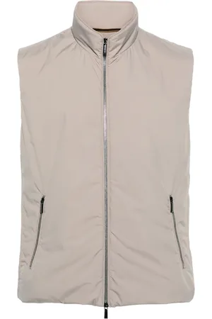 MOORER Padded zip-up gillet