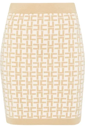 Elisabetta Franchi Logo-jacquard mini skirt