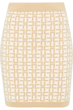 Elisabetta Franchi Logo-jacquard mini skirt
