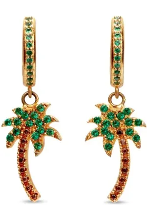 Palm Angels Palm tree hoop earrings