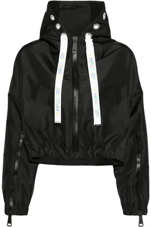 Khrisjoy Hooded cropped windbreaker
