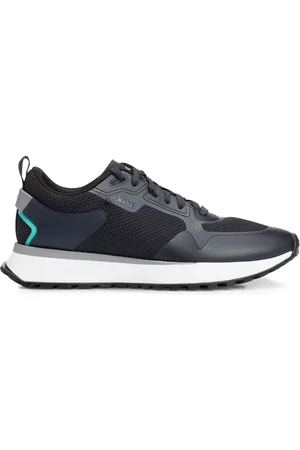 HUGO BOSS Mesh-embellished low-top sneakers