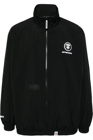 A Bathing Ape Logo-appliqué zip-up jacket