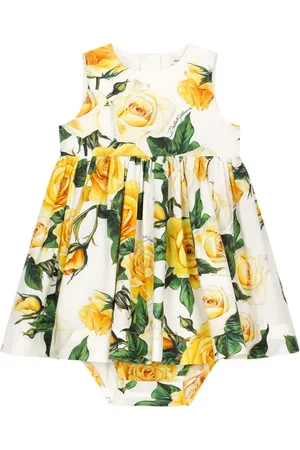 Dolce & Gabbana Rose-print cotton dress
