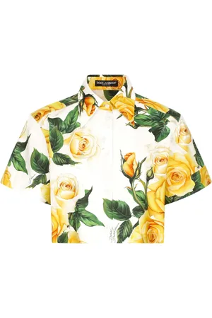 Dolce & Gabbana Rose-print cotton shirt