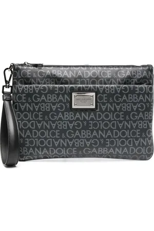 Dolce & Gabbana Logo-jacquard coated clutch bag
