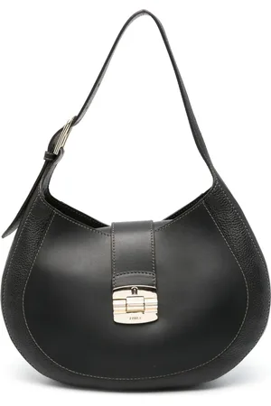 Furla Logo-debossed leather shoulder bag