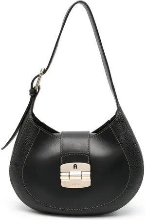 Furla Logo-debossed leather shoulder bag