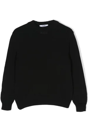 Msgm Logo-embroidered cotton jumper