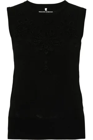 ERMANNO SCERVINO Broderie-anglaise knitted top