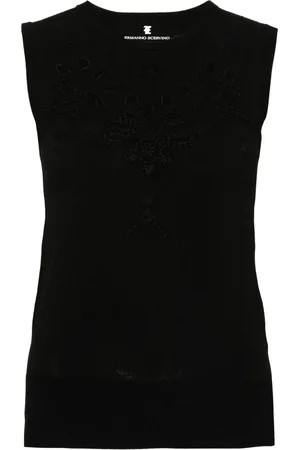 ERMANNO SCERVINO Broderie-anglaise knitted top