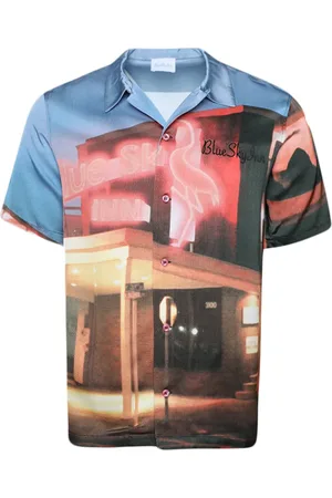BLUE SKY INN Flamingo Inn graphic-print shirt