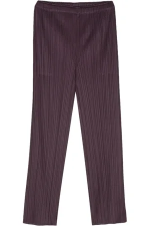 PLEATS PLEASE ISSEY MIYAKE January pleated slim-cut trousers