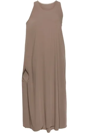 Maison Margiela Crepe-texture wrap maxi dress