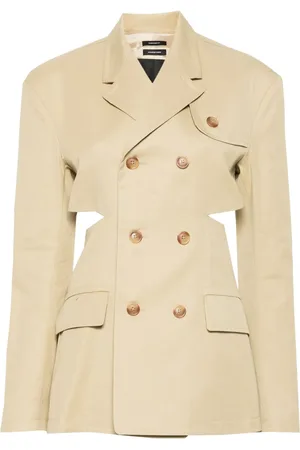R13 Double-breasted open-back blazer