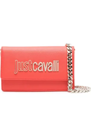 Roberto Cavalli Range logo-plaque textured mini bag