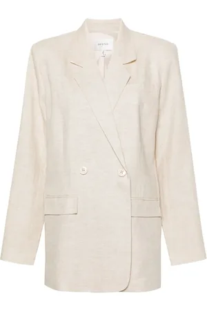 Gestuz Double-breasted lyocell-blend blazer
