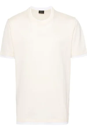 BRIONI Logo-embroidered layered t-shirt