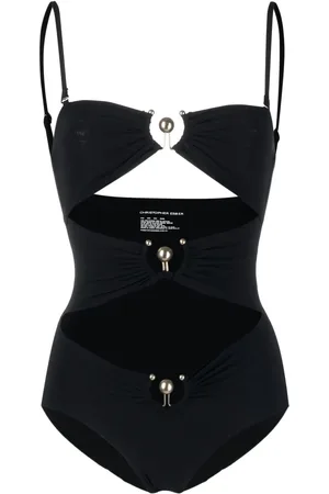Buy Reiss White/Navy Willow Colourblock Belted Swimsuit from Next USA