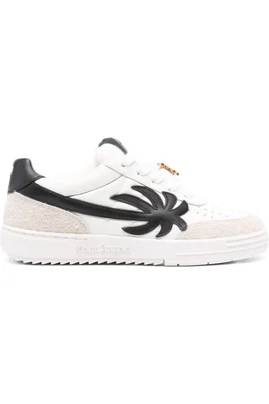 Palm Angels Logo-appliqué leather sneakers